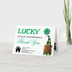 Hänvisning till Sankt Patrick-dagen i Realtor Gods Tack Kort