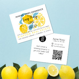Hänvisningar till gods LEMON Meddelandevykort Flygblad