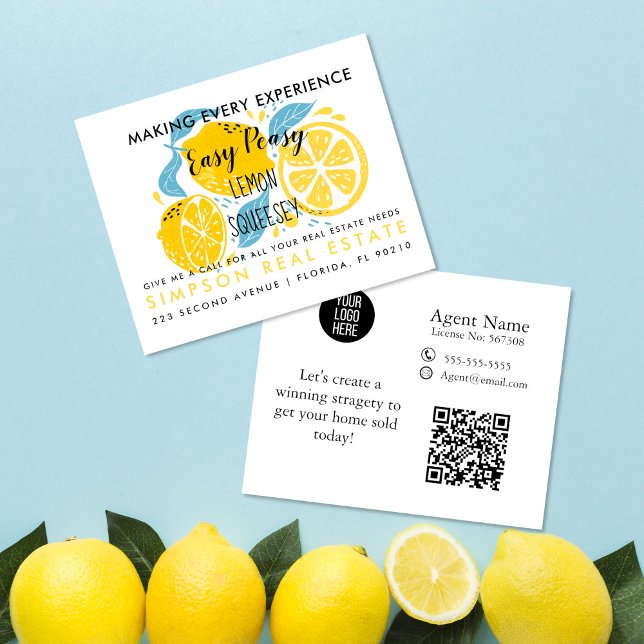 Hänvisningar till gods LEMON Meddelandevykort Flygblad (Skapare uppladdad)