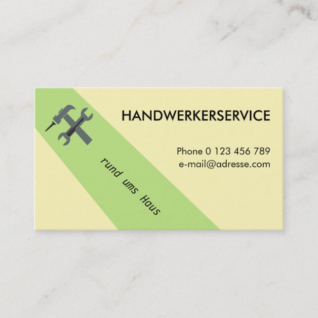 hanwerkerservice visitkort (Framsida)