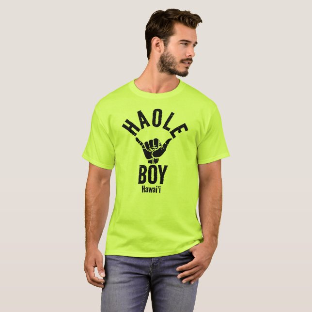 HAOLE BOY SHAKA HAWAII T SHIRT (Hel framsida)