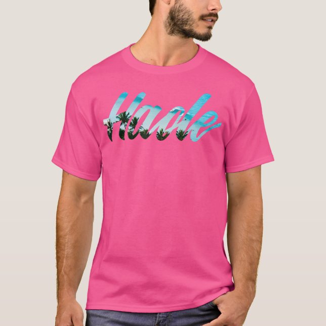 Haole Hawaii Apparel Handflatan Träd T Shirt (Framsida)