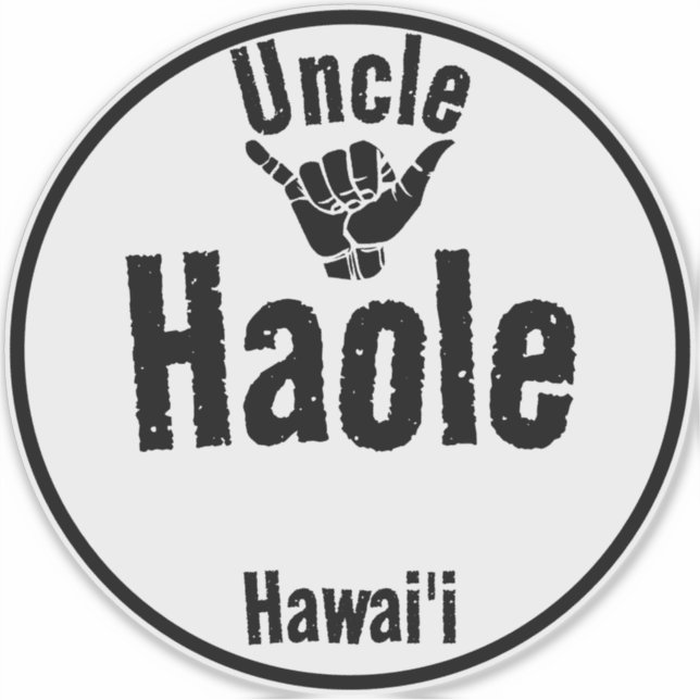 HAOLE UNCLE SHAKA HAWAII KLISTERMÄRKEN (Framsida)
