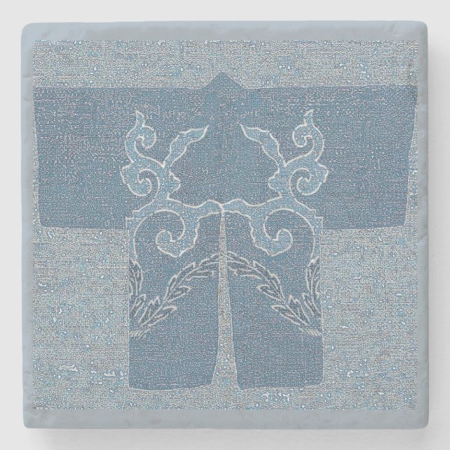 Haori - indigoblått underlägg sten (Framsidan)