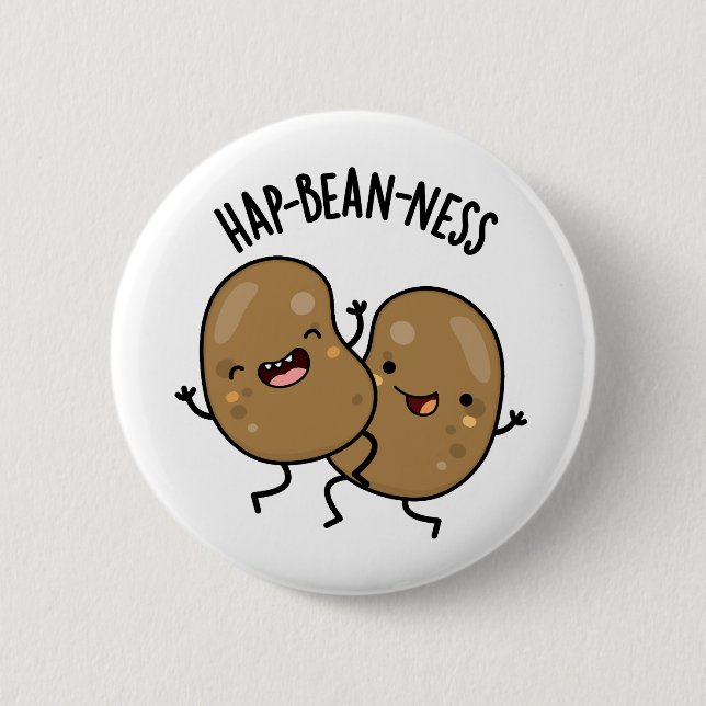 Hap-babe-ness Funny Bean Pun Knapp (Framsida)