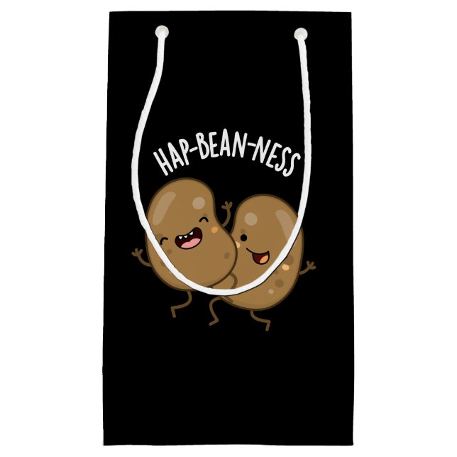 Hap-babe-ness Funny Bean Pun Mörk BG (Framsidan)