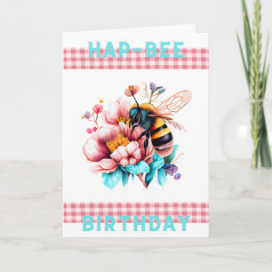 Hap-Bee Birthday Card Kort