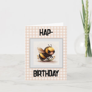 Hap Bee Birthday Kort