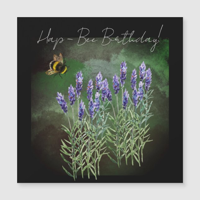 Hap - Bee Birthday Magnetisk Inbjudningskort (Framsida)