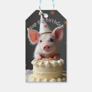 Hap gris Birthday Presentetikett