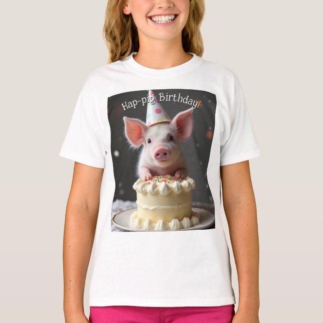 Hap gris Birthday T Shirt (Framsida)