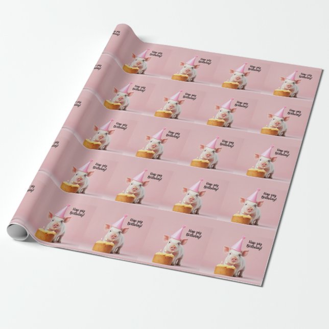 Hap-gris födelsedag! presentpapper (Utrullad)