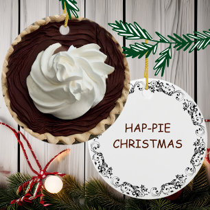 Hap-paj-jul Funny Food Pun Julgransprydnad Keramik