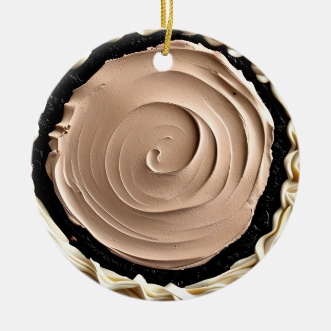 Hap-paj-julsön Paj | Funny Food Pun Julgransprydnad Keramik (Framsidan)