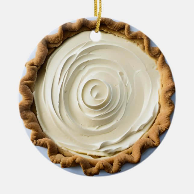 Hap-paj-julsön Paj | Funny Food Pun Julgransprydnad Keramik (Framsidan)