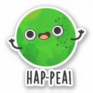 Hap-pea Funny Lycklig Pea Pun Klistermärken