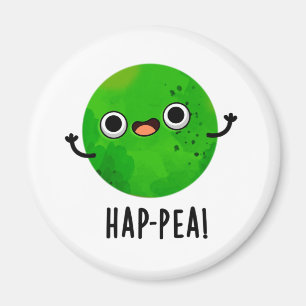 Hap-pea Funny Lycklig Pea Pun Magnet