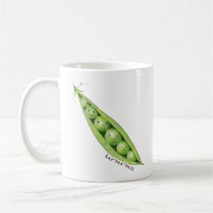 Hap-pea-ness Funny Sweet äras Illustration Kaffemugg