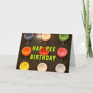 Hap Pee Birthday Kort