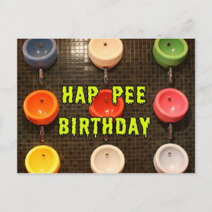 Hap Pee Birthday Vykort