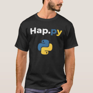 Hap py Python Developer T Shirt