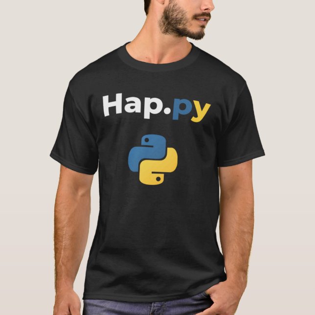 Hap py Python Developer T Shirt (Framsida)