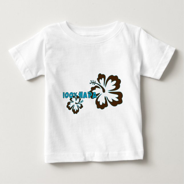 Hapa 100% (med hibiskus) tee shirt (Framsida)