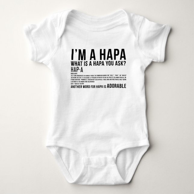 Hapa definition, Hapa pride, Hapa baby Tee (Framsida)