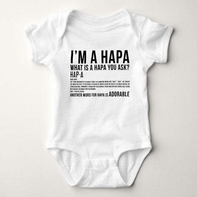 Hapa definition, Hapa pride, Hapa baby Tee Shirt (Framsida)