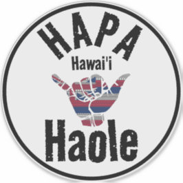 HAPA HAOLE TRIBAL HI Flagga SHAKA HAWAII Klistermärken