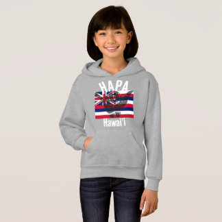 HAPA HAWAII HI Flagga TRIBAL SHAKA BG Wht T Shirt