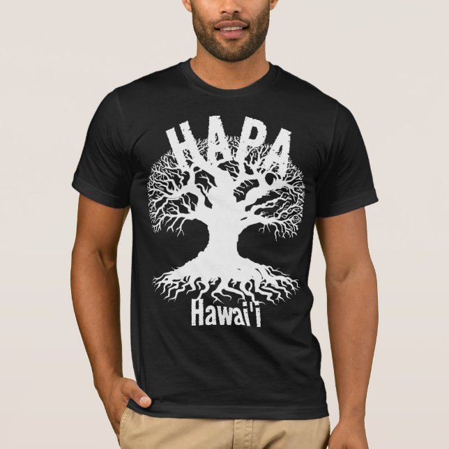 HAPA HAWAII ROOTS Wht T Shirt (Framsida)