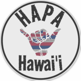 HAPA HAWAII TRIBAL HI Flagga SHAKA Klistermärken