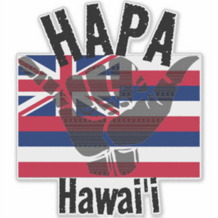 HAPA HAWAII TRIBAL HI Flagga SHAKA Klistermärken