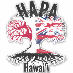 HAPA JAPAN HAWAII ROOTS KLISTERMÄRKEN