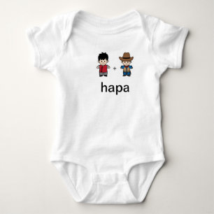 Hapa kinesisk pappa- & amerikanpappaBodysuit T-shirt