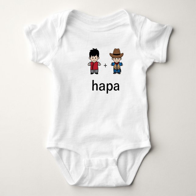 Hapa kinesisk pappa- & amerikanpappaBodysuit T-shirt (Framsida)