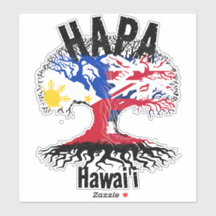 HAPA PHILIPPINES HAWAII ROOTS STICKER KLISTERMÄRKEN