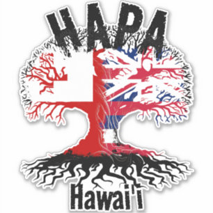 HAPA TONGA HAWAII ROOTS KLISTERMÄRKEN