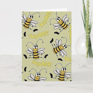 HapBEE Bee Collage Birthday Kort