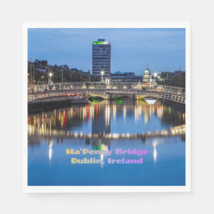 Ha'Penny Bridge, Dublin, Irland Pappersservett