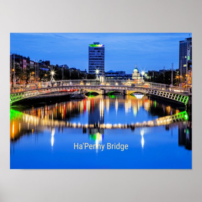 Ha'Penny Bridge, Dublin, Irland Poster (Framsidan)