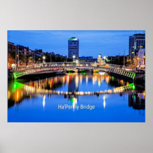 Ha'Penny Bridge, Dublin, Irland Poster