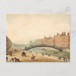 Ha'penny Bridge, Dublin, Irland Vykort