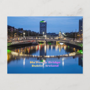 Ha'Penny Bridge, Dublin, Irland Vykort