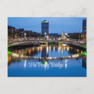 Ha'Penny Bridge, Dublin, Irland Vykort