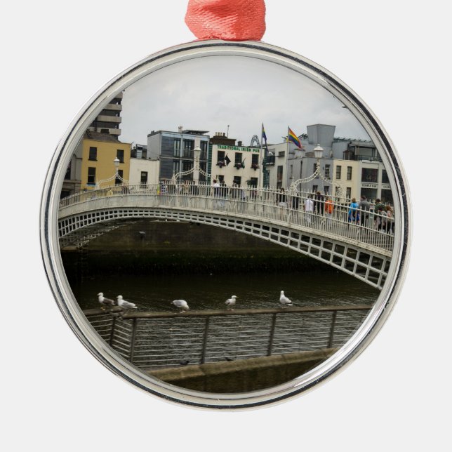 Hapenny Bridge Dublin Julgransprydnad Metall (Framsidan)
