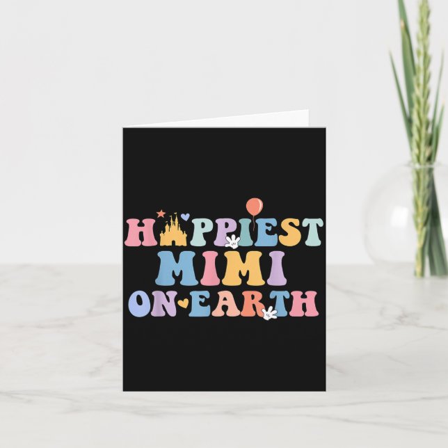 Hapest Mimi On Earth Hapest Grandma Matching Famil Kort (Framsida)