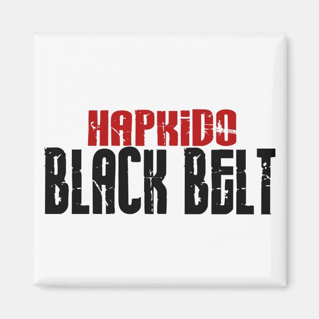 Hapkido Black Bälte Magnet (Framsidan)