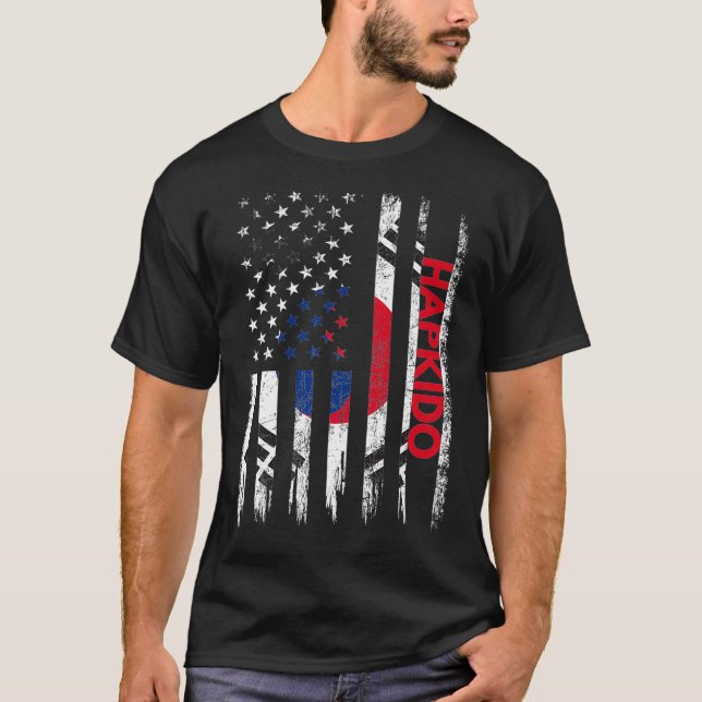 Hapkido Karate Martial Arts Training Koreanska Fla T Shirt (Framsida)